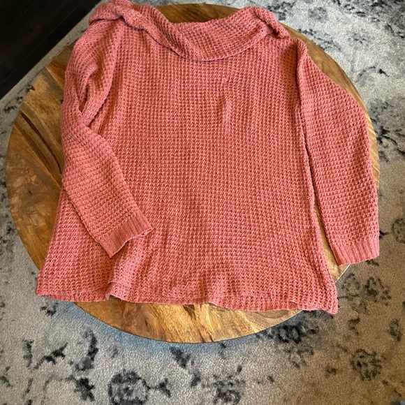 Goodnight Macaroon Coral Off The Shoulder Sweater - Picture 3 of 3
